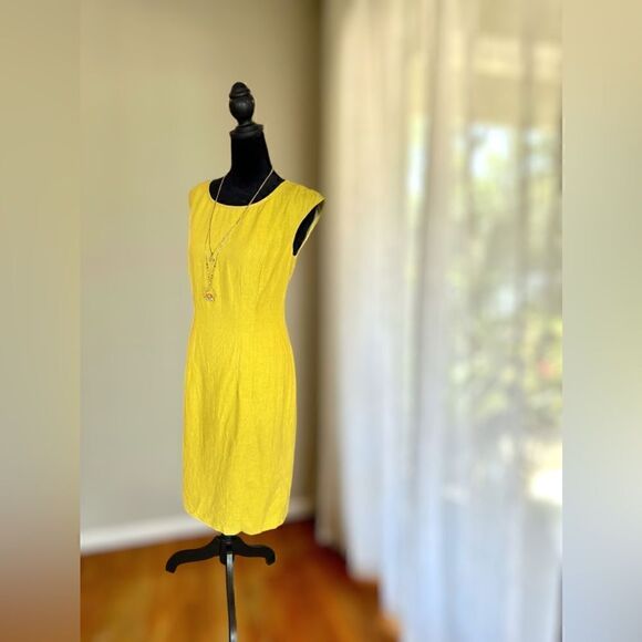 Layfayette 148 New York 100% Linen lined MIDI dress Size 2 - Picture 6 of 13